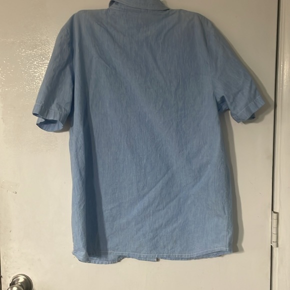 Saint Germain Paris denim with rhinestone short sleeve top - Picture 6 of 8